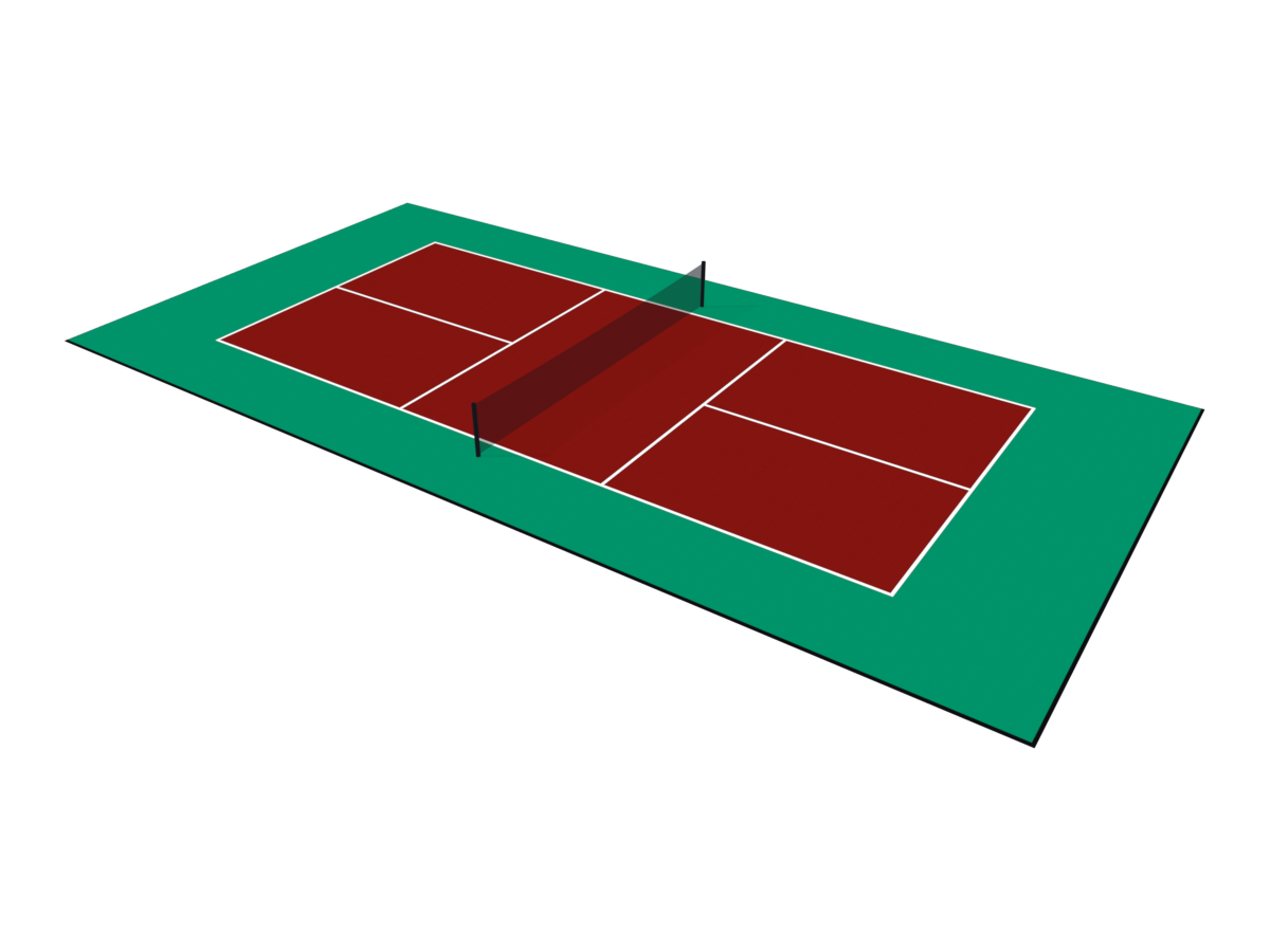 VersaCourt Standard Court kit in Burgundy / Emerald Green