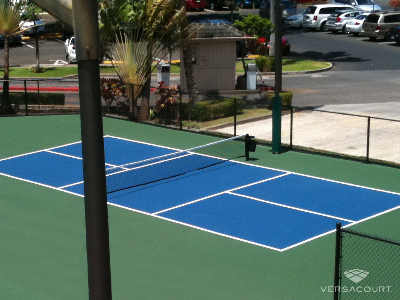 A VersaCourt pickleball kit court